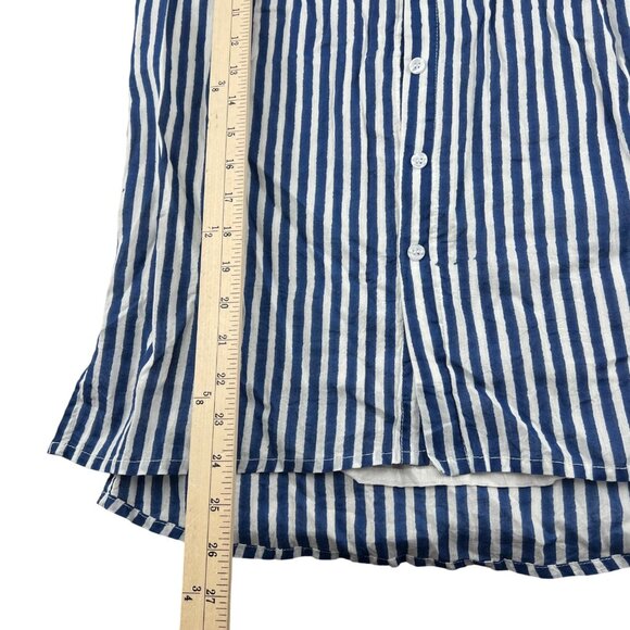 Hampton House Women's Blue & White Striped Sleeveless Button-up Size S - Picture 4 of 7